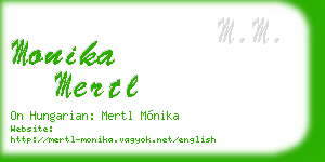monika mertl business card